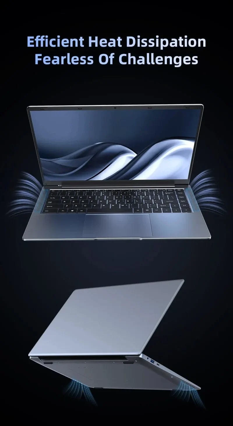2024 Neuer Laptop-Computer Windows 11 Pro Ultra Slim Notebook 14.1 Zoll Intel Pentium N3700 16GB 1024GB Büro-Studien-PC-Computer