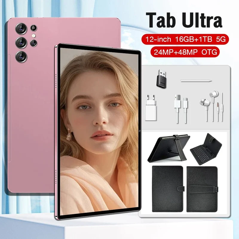 Original Neue Tablet Ultra Pad 2024 16G + 1TB Android 13 Tablet PC 12 Zoll Snapdragon 8 gen2 WIFI 5G tabletten Lernen unterhaltung