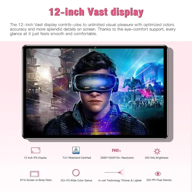 Original Neue Tablet Ultra Pad 2024 16G + 1TB Android 13 Tablet PC 12 Zoll Snapdragon 8 gen2 WIFI 5G tabletten Lernen unterhaltung