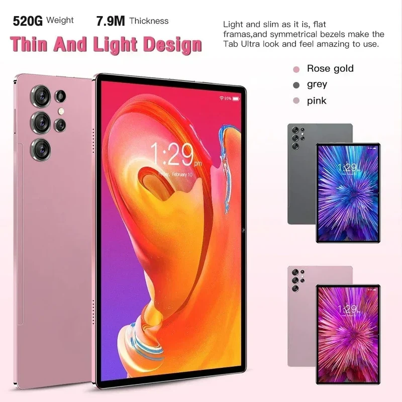 Original Neue Tablet Ultra Pad 2024 16G + 1TB Android 13 Tablet PC 12 Zoll Snapdragon 8 gen2 WIFI 5G tabletten Lernen unterhaltung