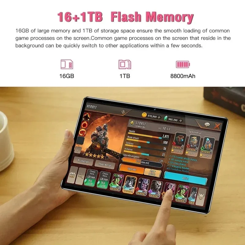 Original Neue Tablet Ultra Pad 2024 16G + 1TB Android 13 Tablet PC 12 Zoll Snapdragon 8 gen2 WIFI 5G tabletten Lernen unterhaltung