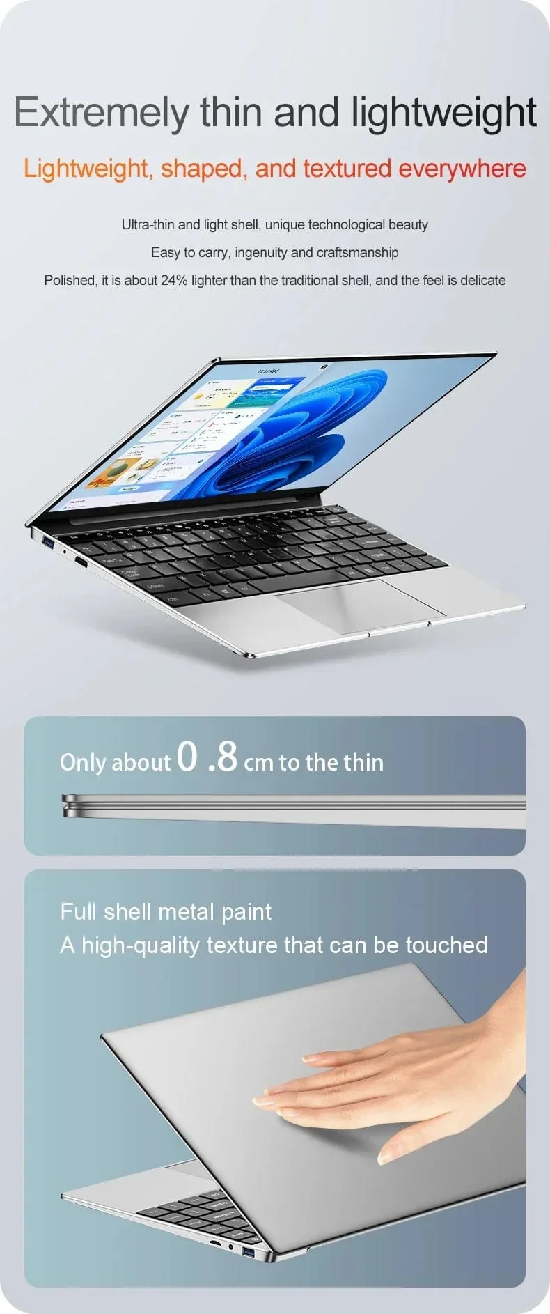 Laptop Intel Pentium N3700 16GB RAM 1024GB SSD Notebook 1920*1080 Auflösung Windows 11 Entsperren Computer Büro Studie gamer PC