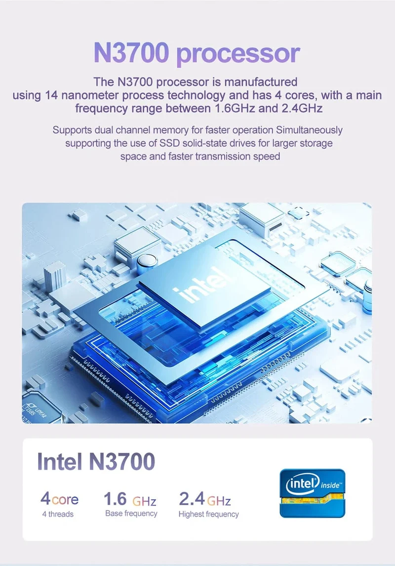 15.6-Zoll-Ultra-Slim-Laptop, 16 GB RAM, 2 TB SSD, Intel N3700, Notebook, Gamer, 1920 x 1080 Display, Büro-/Studiencomputer, PC, Windows 11 Pro