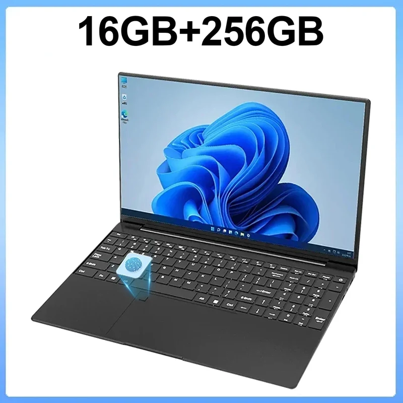 15.6 Zoll Laptop 32GB Ram 2TB SSD Windows 11 Notebook PC Gamer N5095 Bürocomputer mit hintergrundbeleuchteter Fingerabdruck-WLAN-Kamera