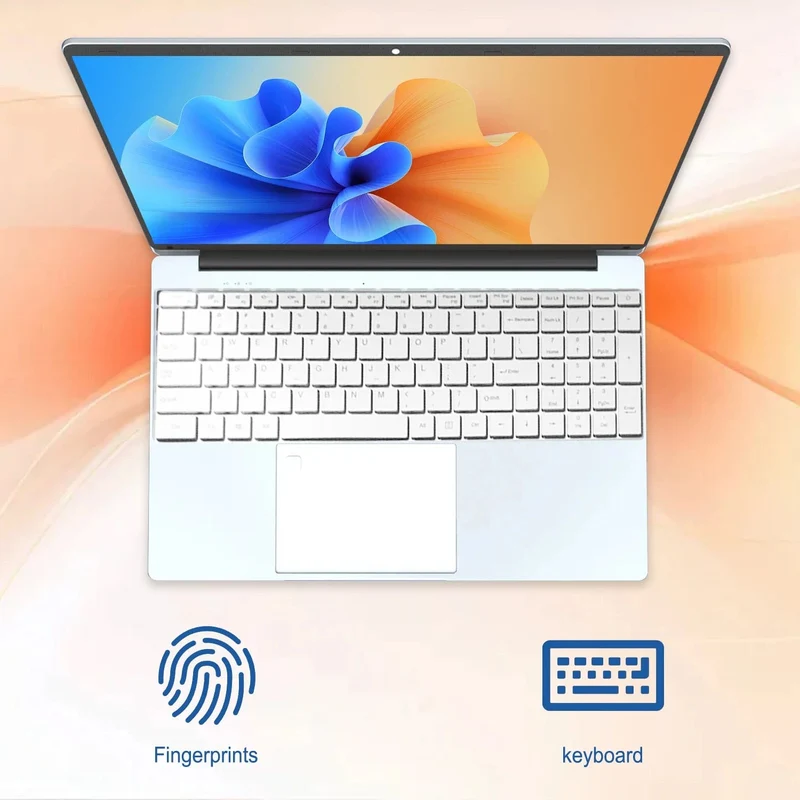 15.6 Zoll Laptop 32GB Ram 2TB SSD Windows 11 Notebook PC Gamer N5095 Bürocomputer mit hintergrundbeleuchteter Fingerabdruck-WLAN-Kamera