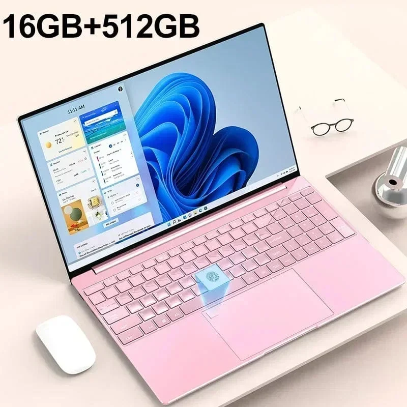 Tragbarer Laptop 15.6 Zoll 32 GB RAM DDR4 2 TB SSD Windows 11 Notebook PC Gamer Intel N5095 Bürocomputer mit Fingerabdrucksensor mit Hintergrundbeleuchtung