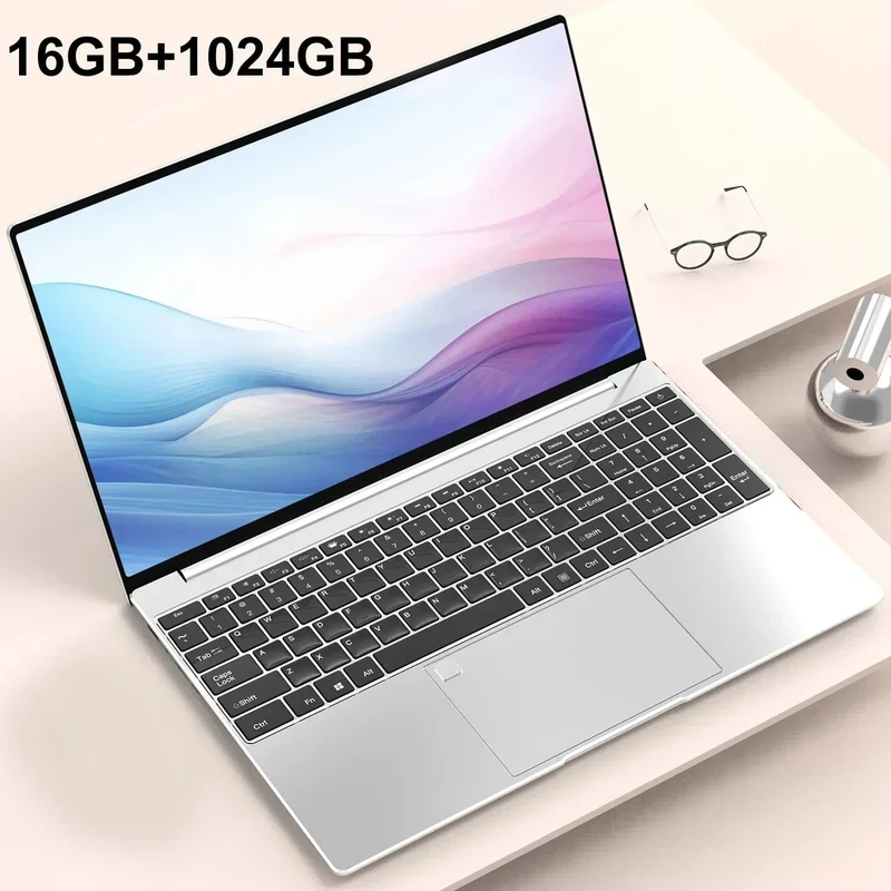 Tragbarer Laptop 15.6 Zoll 32 GB RAM DDR4 2 TB SSD Windows 11 Notebook PC Gamer Intel N5095 Bürocomputer mit Fingerabdrucksensor mit Hintergrundbeleuchtung