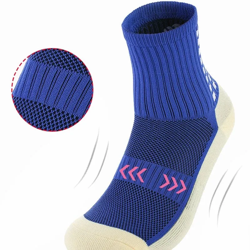 1 Paar Fußballsocken Herren Damen Sportsocken Rutschfeste Silikonunterseite Fußballsocken Rugby Tennis Volleyball Badmintonsocken Outdoor