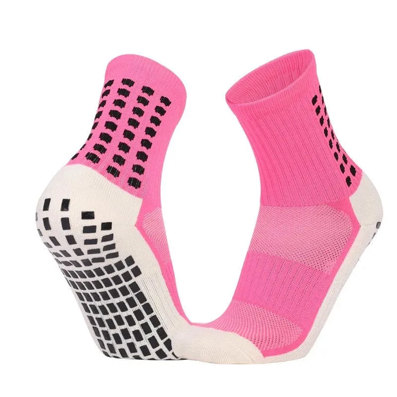 1 Paar Fußballsocken Herren Damen Sportsocken Rutschfeste Silikonunterseite Fußballsocken Rugby Tennis Volleyball Badmintonsocken Outdoor
