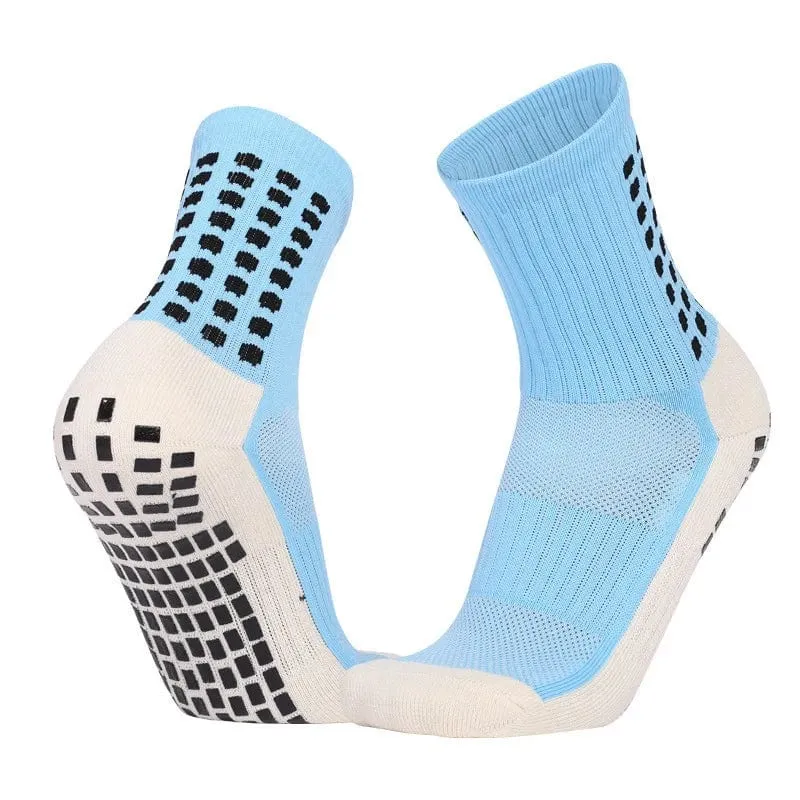 1 Paar Fußballsocken Herren Damen Sportsocken Rutschfeste Silikonunterseite Fußballsocken Rugby Tennis Volleyball Badmintonsocken Outdoor