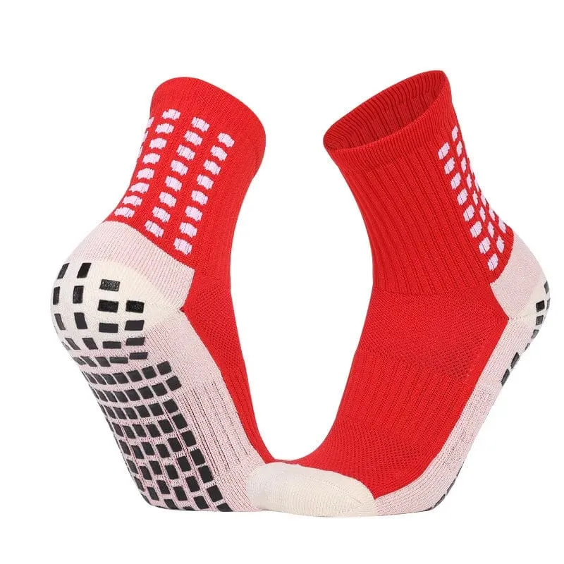 1 Paar Fußballsocken Herren Damen Sportsocken Rutschfeste Silikonunterseite Fußballsocken Rugby Tennis Volleyball Badmintonsocken Outdoor