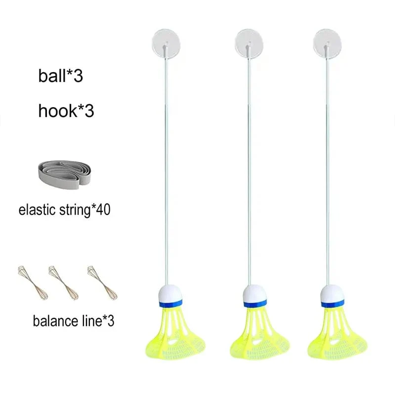 Badminton-Trainer zum Selbststudium, tragbarer Übungsroboter, professionelles Stretch-Badminton-Trainingsgerät, Federball-Rebound zum Selbststudium