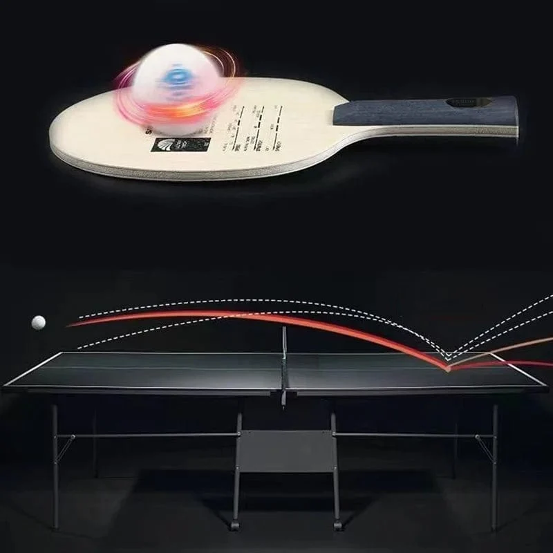 Original Sanwei T5000 Tischtennis-Klinge 5 Holz 2 Carbon Entry Intermediate Ping Pong Klinge für Loop Drive mit schnellen Angriff