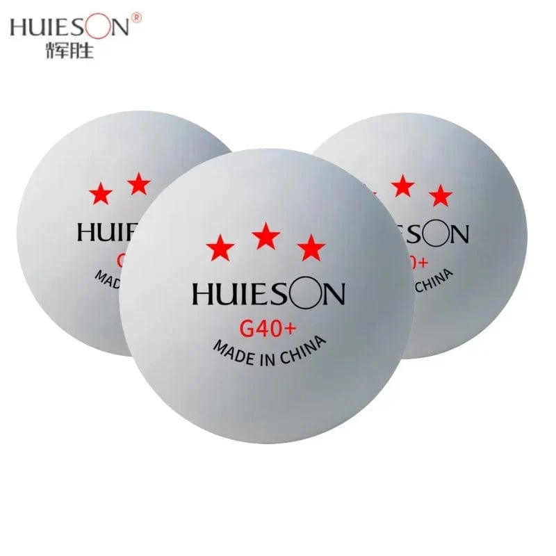 Huieson 3-Sterne-Tischtennis-Trainingsbälle G40+, weiß-orange ABS-Ping-Pong-Bälle für das Training im Tischtennis-Club, mit Kartonverpackung