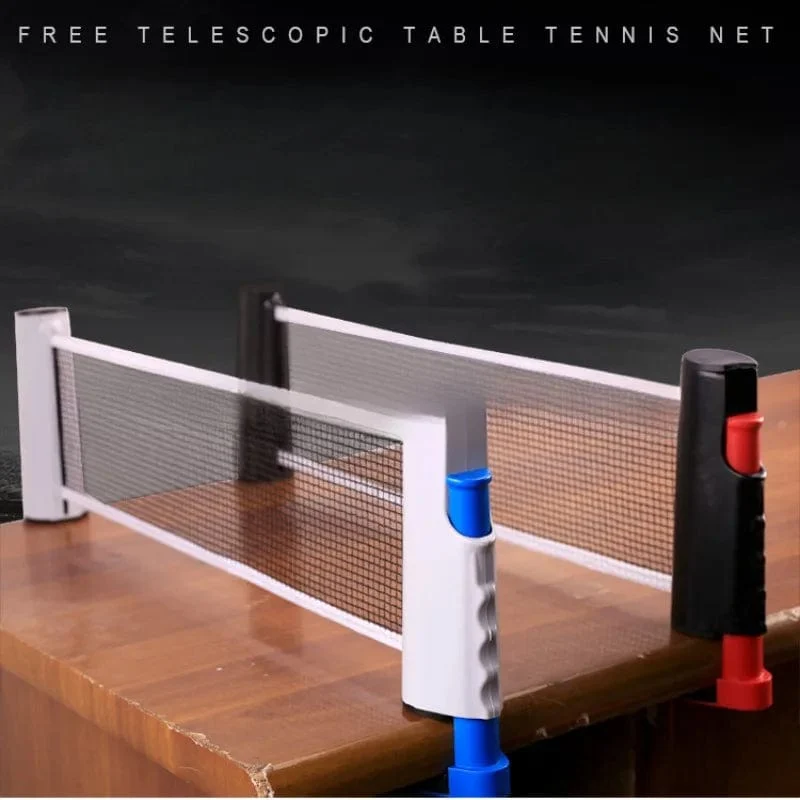 Tragbarer Ping-Pong-Netzständer, überall einsetzbar, einziehbarer Ständer, Ersatz für hochwertiges Tischtennisnetz aus Kunststoff, Übungszubehör