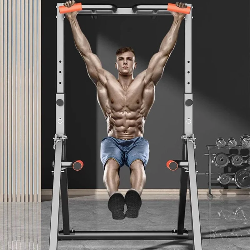 Horizontale Stange, für den Innenbereich, für den Haushalt, ohne Stanzen, für hängende Stange, Boden, zusammenklappbar, Einzel- und Parallelstange, Familien-Fitness