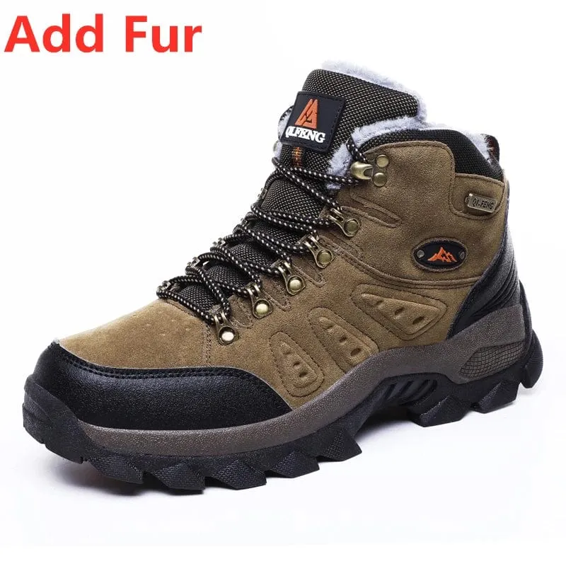 Große Größe 48 Wanderstiefel Herren Sommer Winter Outdoor Warm Fell Rutschfeste Mode Damen Schuhe Jungen Outdoor Arbeitsstiefeletten Herbst