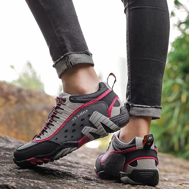 Outdoor Lover Trekkingschuhe Herren Wasserdichte Wanderschuhe Bergstiefel Echtes Leder Woodland Jagd Taktische Schuhe
