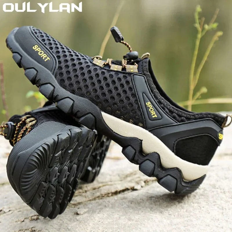 Oulylan Trekking Wanderschuhe Herren Bergschuhe Turnschuhe Flusswandern Camping Trail Schuhe Frühling Sommer Herren Outdoor Upstream Wasser