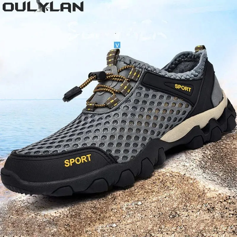 Oulylan Trekking Wanderschuhe Herren Bergschuhe Turnschuhe Flusswandern Camping Trail Schuhe Frühling Sommer Herren Outdoor Upstream Wasser