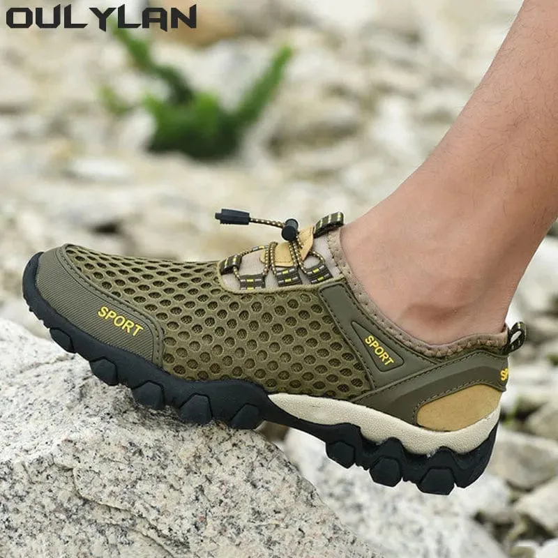 Oulylan Trekking Wanderschuhe Herren Bergschuhe Turnschuhe Flusswandern Camping Trail Schuhe Frühling Sommer Herren Outdoor Upstream Wasser