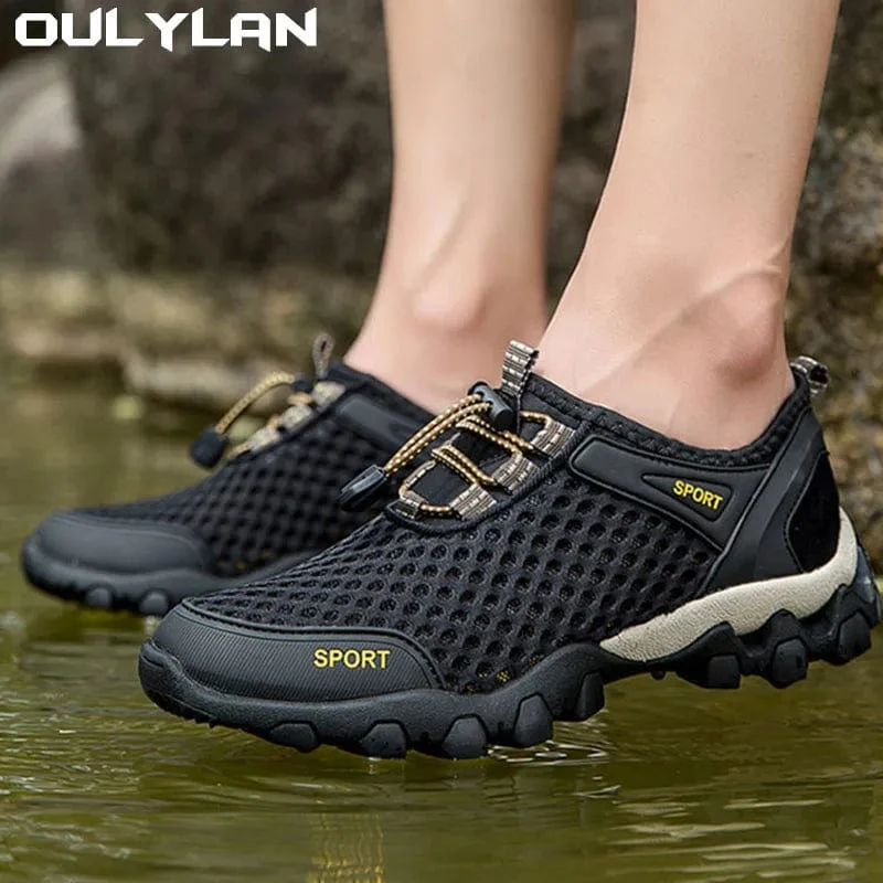 Oulylan Trekking Wanderschuhe Herren Bergschuhe Turnschuhe Flusswandern Camping Trail Schuhe Frühling Sommer Herren Outdoor Upstream Wasser