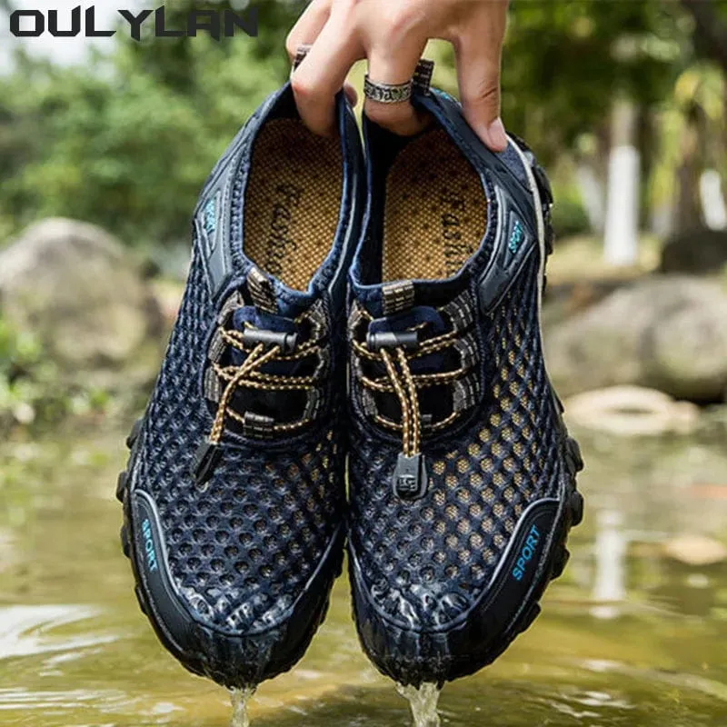 Oulylan Trekking Wanderschuhe Herren Bergschuhe Turnschuhe Flusswandern Camping Trail Schuhe Frühling Sommer Herren Outdoor Upstream Wasser