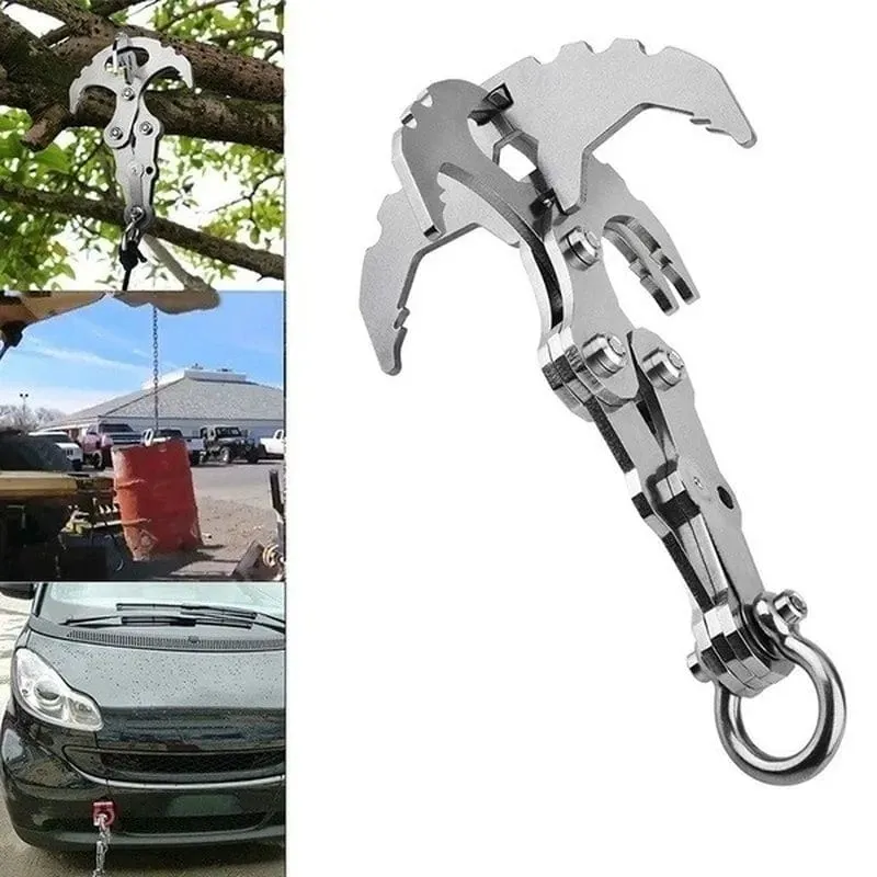 Klappbarer Schwerkraft-Greifhaken Outdoor Klettern Rettungsklaue Überleben Bergsteigen Haken Werkzeug Multifunktionaler Edelstahl
