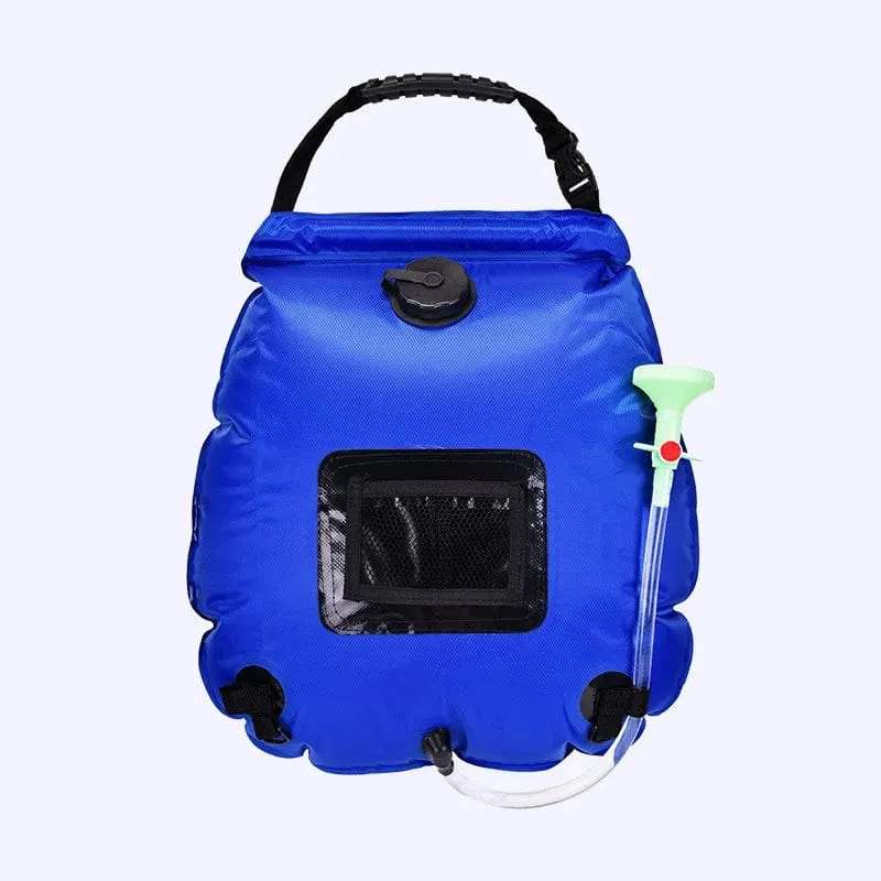 20L Outdoor Badetasche Solar Wandern Camping Duschtasche Tragbare Heizung Badewasser Aufbewahrungstasche Schlauch Umschaltbarer Duschkopf