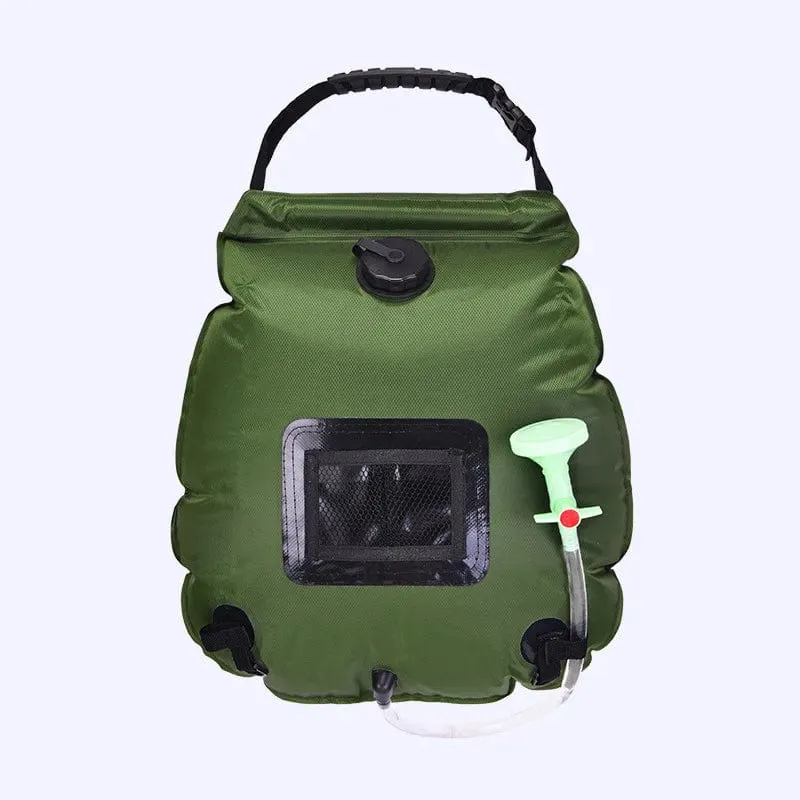 20L Outdoor Badetasche Solar Wandern Camping Duschtasche Tragbare Heizung Badewasser Aufbewahrungstasche Schlauch Umschaltbarer Duschkopf