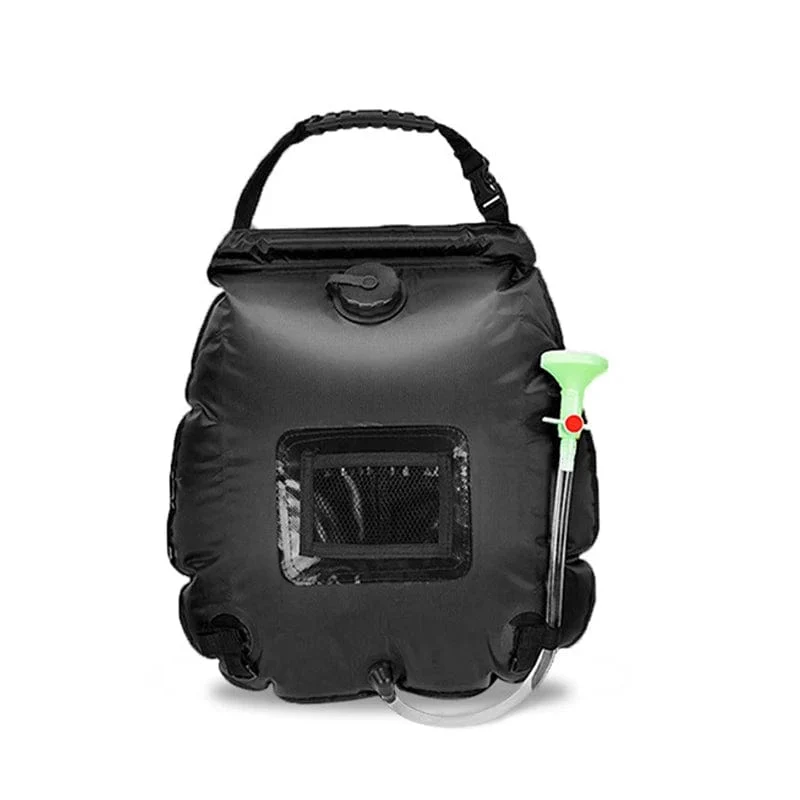 20L Outdoor Badetasche Solar Wandern Camping Duschtasche Tragbare Heizung Badewasser Aufbewahrungstasche Schlauch Umschaltbarer Duschkopf