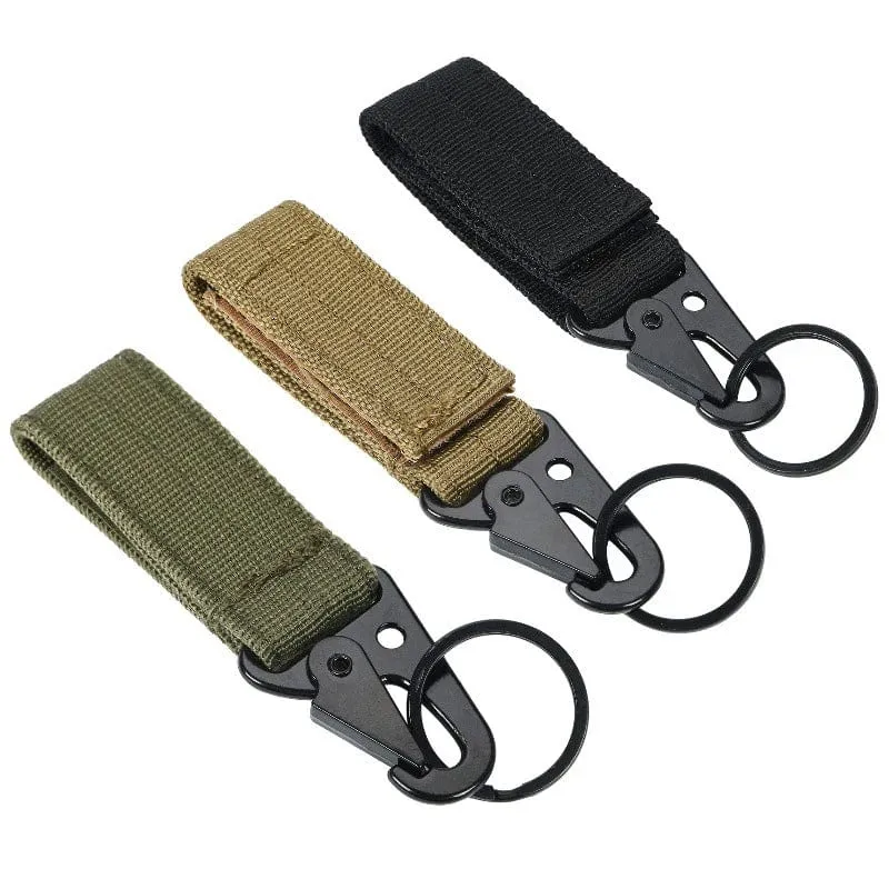 Outdoor Taktische Karabiner Schlüssel Tasche Zubehör Multifunktionale Gürtel Schnalle Nylon Gurtband