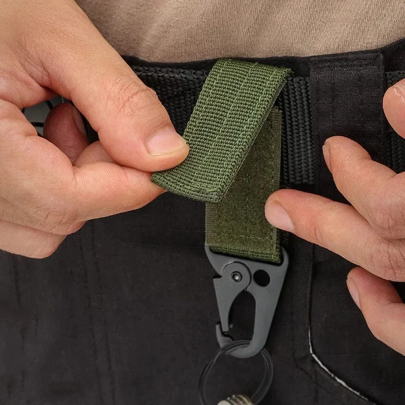 Outdoor Taktische Karabiner Schlüssel Tasche Zubehör Multifunktionale Gürtel Schnalle Nylon Gurtband
