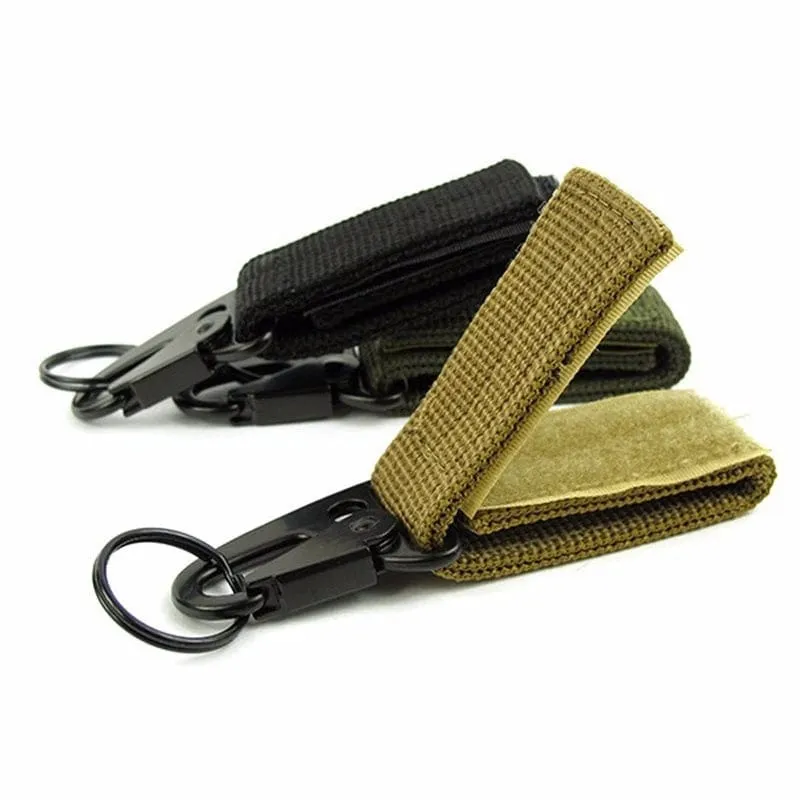 Outdoor Taktische Karabiner Schlüssel Tasche Zubehör Multifunktionale Gürtel Schnalle Nylon Gurtband