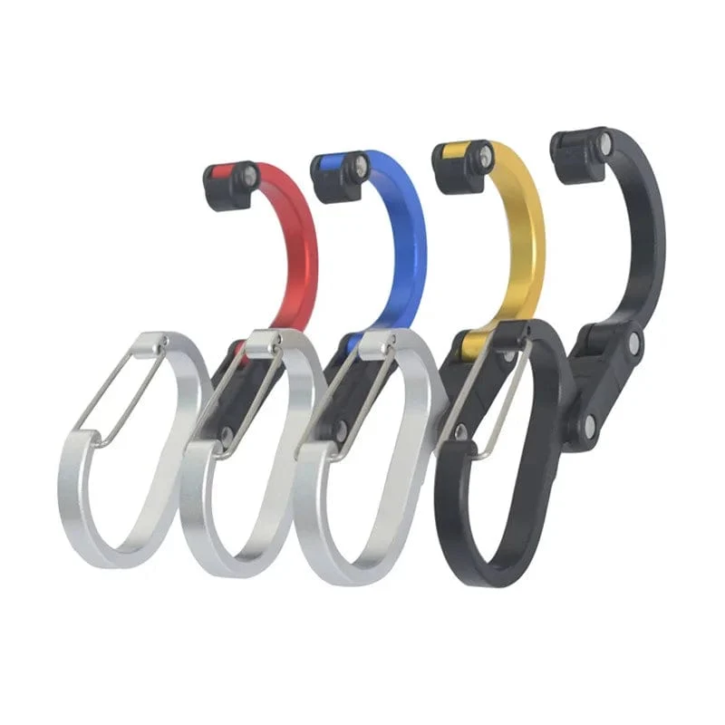 Multifunktionaler Hybrid-Getriebeclip-Karabiner, 360 Grad drehbarer Haken, starke Schnalle, Camping, Wandern, Reiserucksack, Outdoor-Gadget