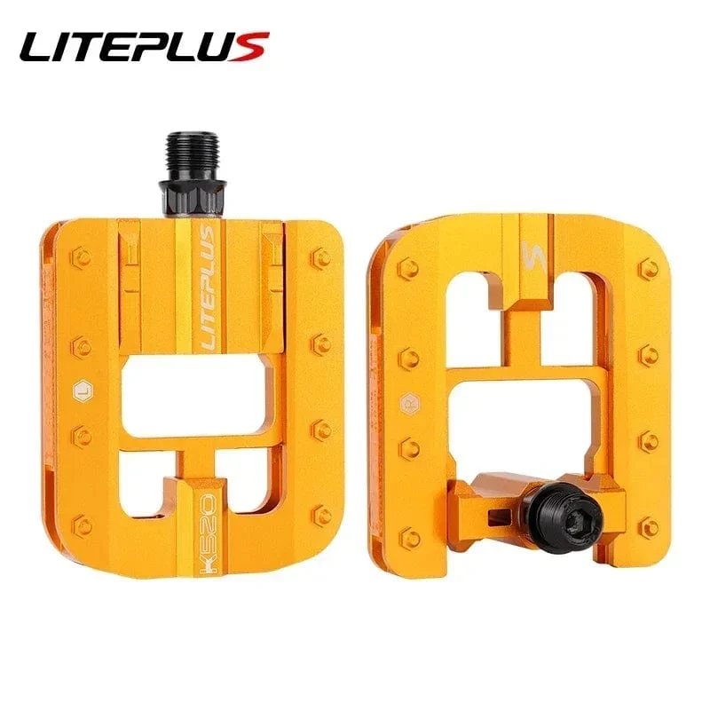 Liteplus Klappbare Fahrradpedale, rutschfeste Vollaluminiumlegierung, schnell faltbare Fahrradpedale, BMX-Fahrrad-Klapppedale, Fahrradteile