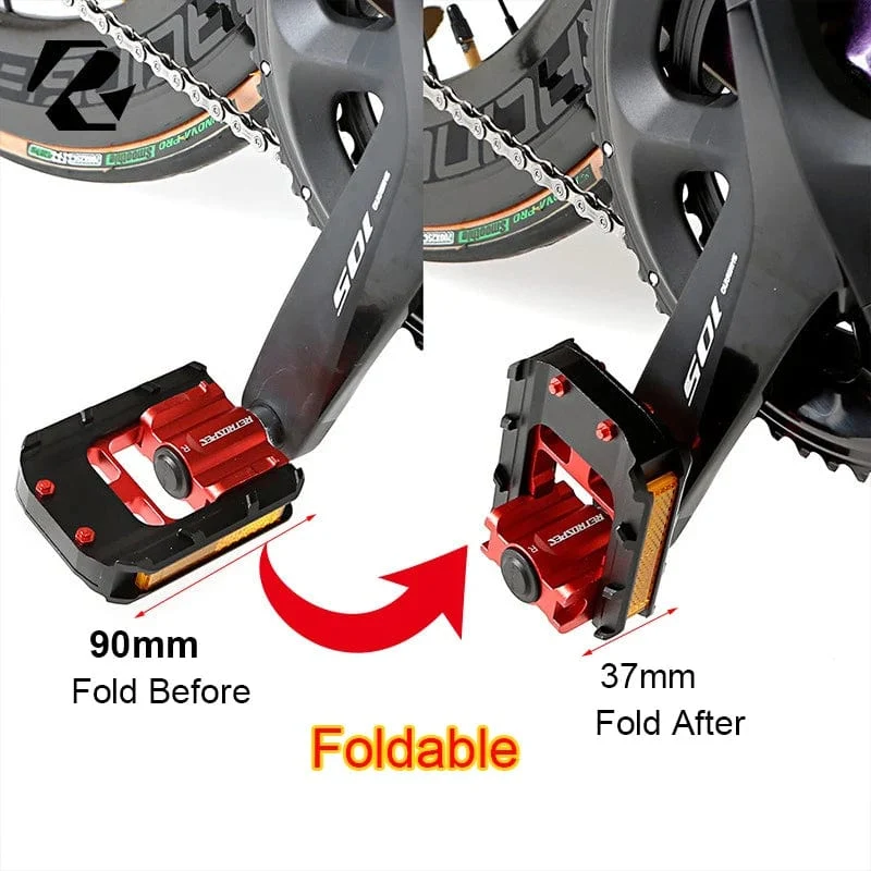 Faltrad-Pedale, faltbares Pedal, MTB, Rennrad, Rennrad, rutschfest, reflektierend, versiegeltes Lager, Cr-Mo, Universal-Pedale, 9/16