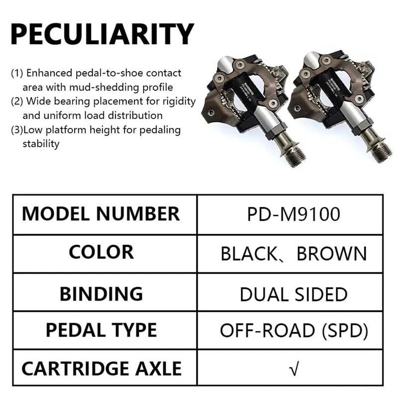 Shimano XTR PD-M9100 Pedale Mountainbike Self-locking XT Pedale Mit SH51 Stollen für MTB Fahrrad Kreuz-land Rennen radfahren Teile