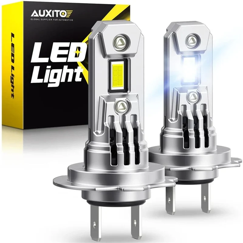 AUXITO 2X Turbo H7 LED Canbus Kein Fehler Scheinwerferlampen mit Lüfter CSP Chip High Power 100W 20000LM H7 LED Auto Scheinwerfer Kopflampe