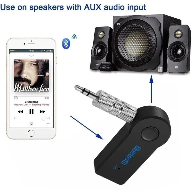 Kabelloser Bluetooth 5.0-Empfänger-Sender-Adapter, 3-in-1-USB-Adapter, Audioempfänger, Bluetooth-Autoladegerät, Auto-Aux für E91 E92