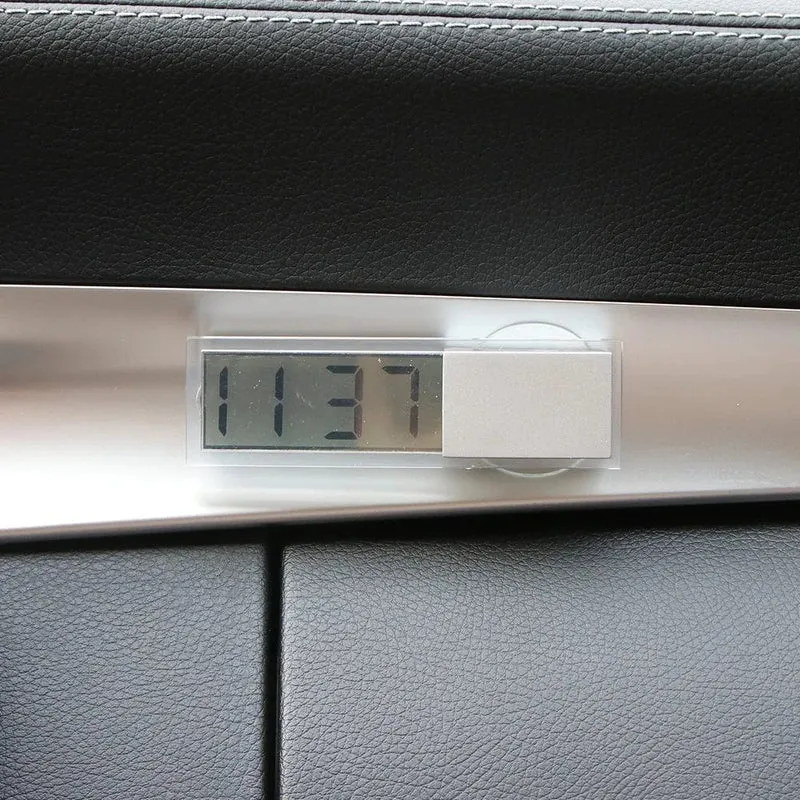 LCD-Display Mini tragbare elektronische Fenster Uhr mit Saugnapf Uhr Auto Innen Ornament Zubehör