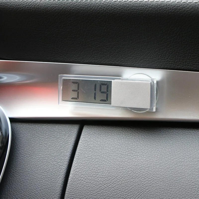 LCD-Display Mini tragbare elektronische Fenster Uhr mit Saugnapf Uhr Auto Innen Ornament Zubehör