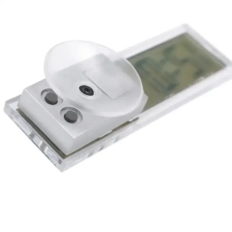 Mini-Digital-Auto-elektronische Uhr, hochwertige, langlebige, transparente LCD-Display-Uhr mit Saugnapf, universelles Dekor