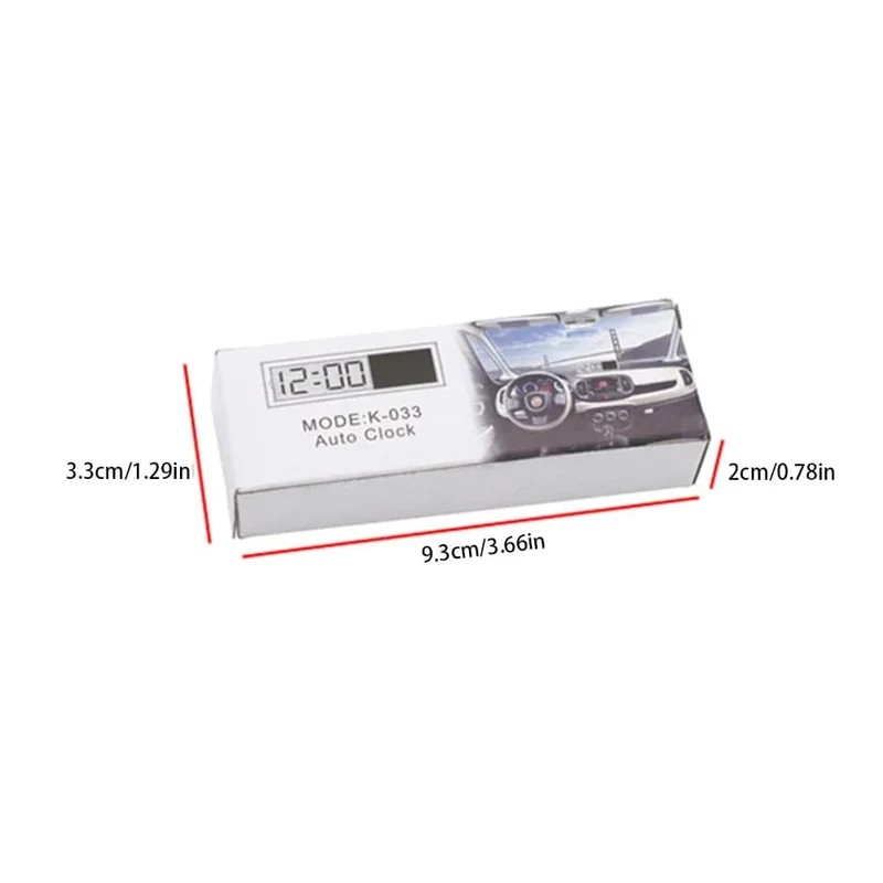 Mini-Digital-Auto-elektronische Uhr, hochwertige, langlebige, transparente LCD-Display-Uhr mit Saugnapf, universelles Dekor