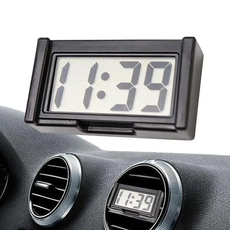 Mini-Digitaluhr, großer Bildschirm, elektronische Uhr im Armaturenbrett des Autos, selbstklebende Mini-Uhr, langlebige Autouhr für das Armaturenbrett von Lkw