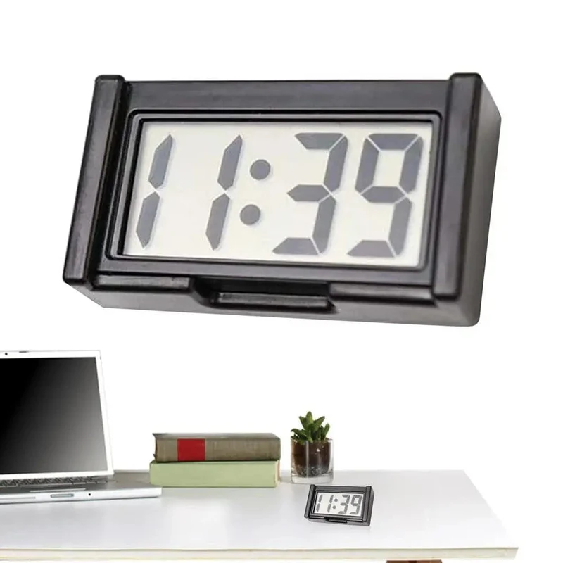 Mini-Digitaluhr, großer Bildschirm, elektronische Uhr im Armaturenbrett des Autos, selbstklebende Mini-Uhr, langlebige Autouhr für das Armaturenbrett von Lkw