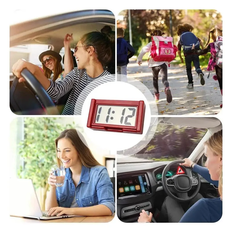 Mini-Digitaluhr, großer Bildschirm, elektronische Uhr im Armaturenbrett des Autos, selbstklebende Mini-Uhr, langlebige Autouhr für das Armaturenbrett von Lkw