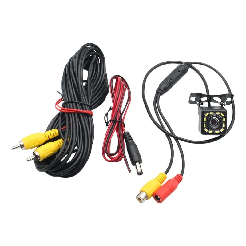 Weitwinkel-HD-Auto-Rückfahrkamera, Rückfahrvideo, Fahrzeugkamera, Rückfahrkamera, 4/8/12 LED, Nachtsicht, Parkkamera