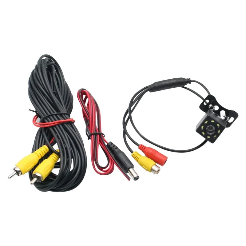 Weitwinkel-HD-Auto-Rückfahrkamera, Rückfahrvideo, Fahrzeugkamera, Rückfahrkamera, 4/8/12 LED, Nachtsicht, Parkkamera