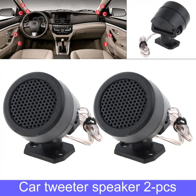 2 STÜCKE Auto-Hochtöner-Lautsprecher 500 W vorverdrahtetes Dome-Audiosystem Super laute Hochtöner-Lautsprecher Auto-Elektronikzubehör